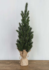 PINE TREE ON BURLAP BASE H 56 CM