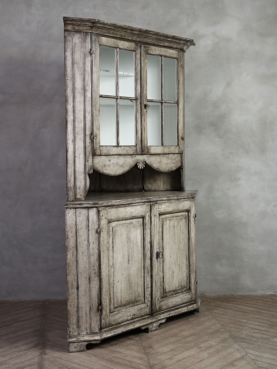 Old Swedish corner cabinet