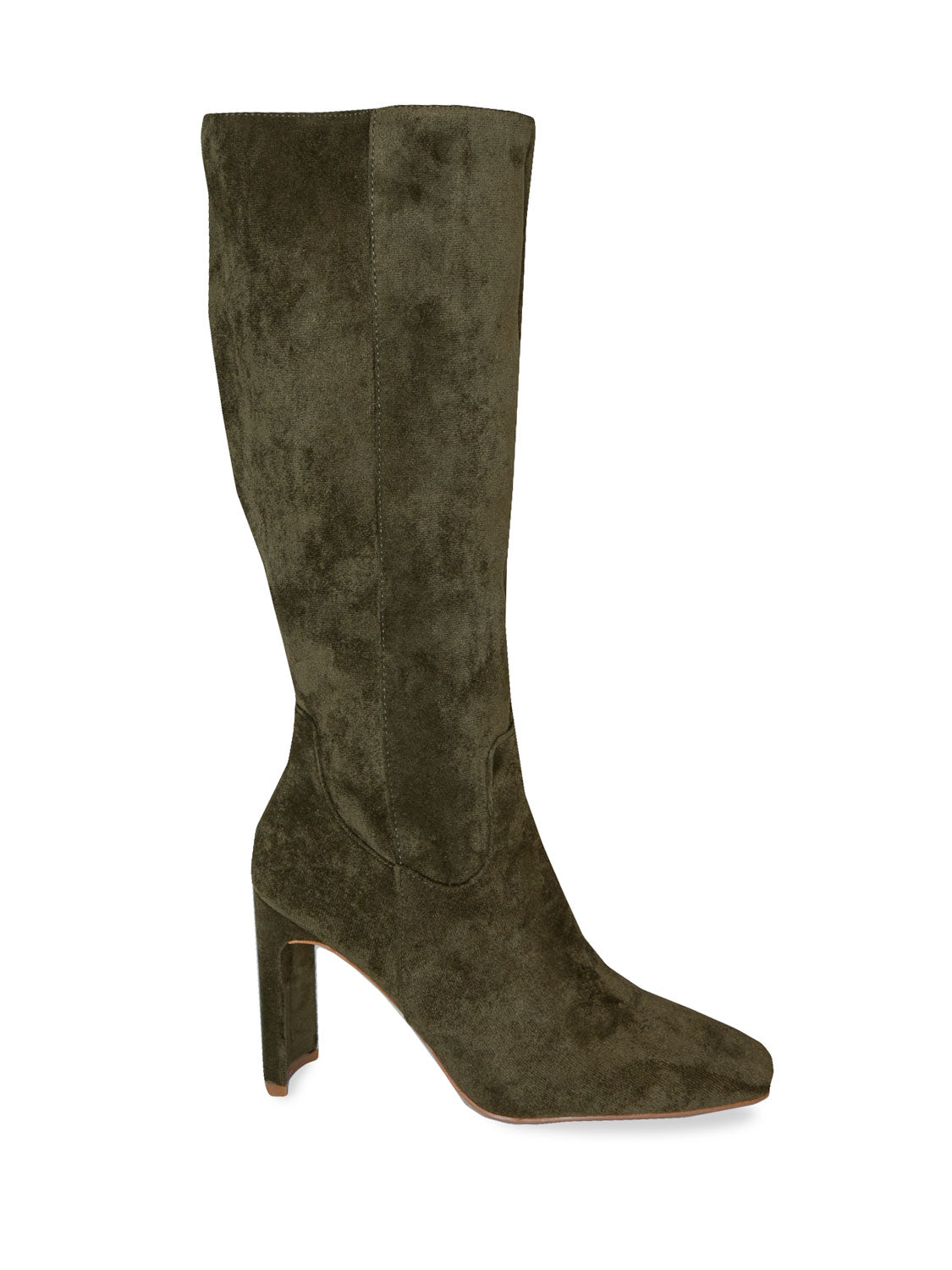 Long high-heeled boots imitation suede