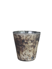 glass pot generous silver 15 * 15 cm