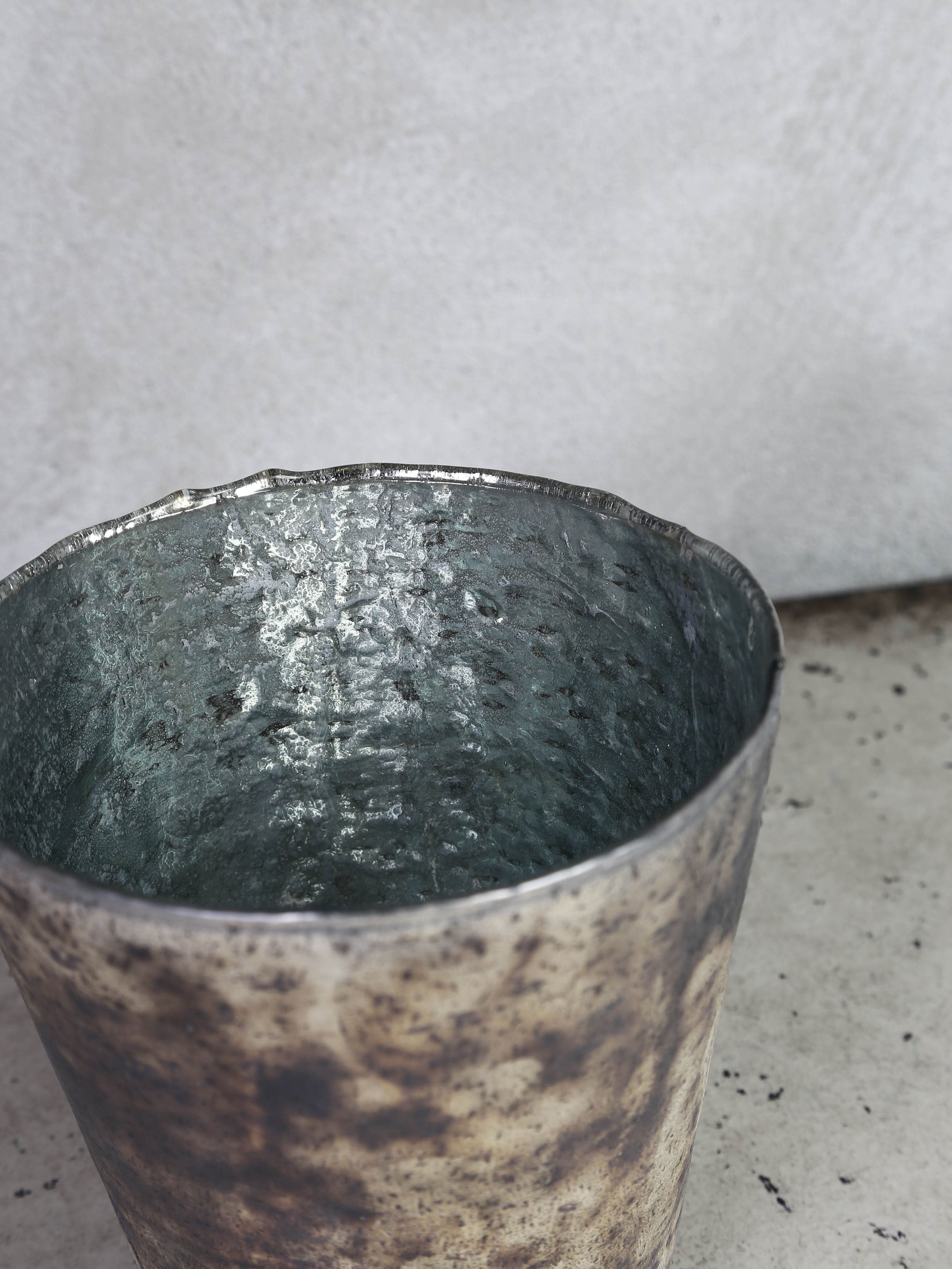 glass pot generous silver 15 * 15 cm
