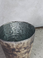 glass pot generous silver 15 * 15 cm