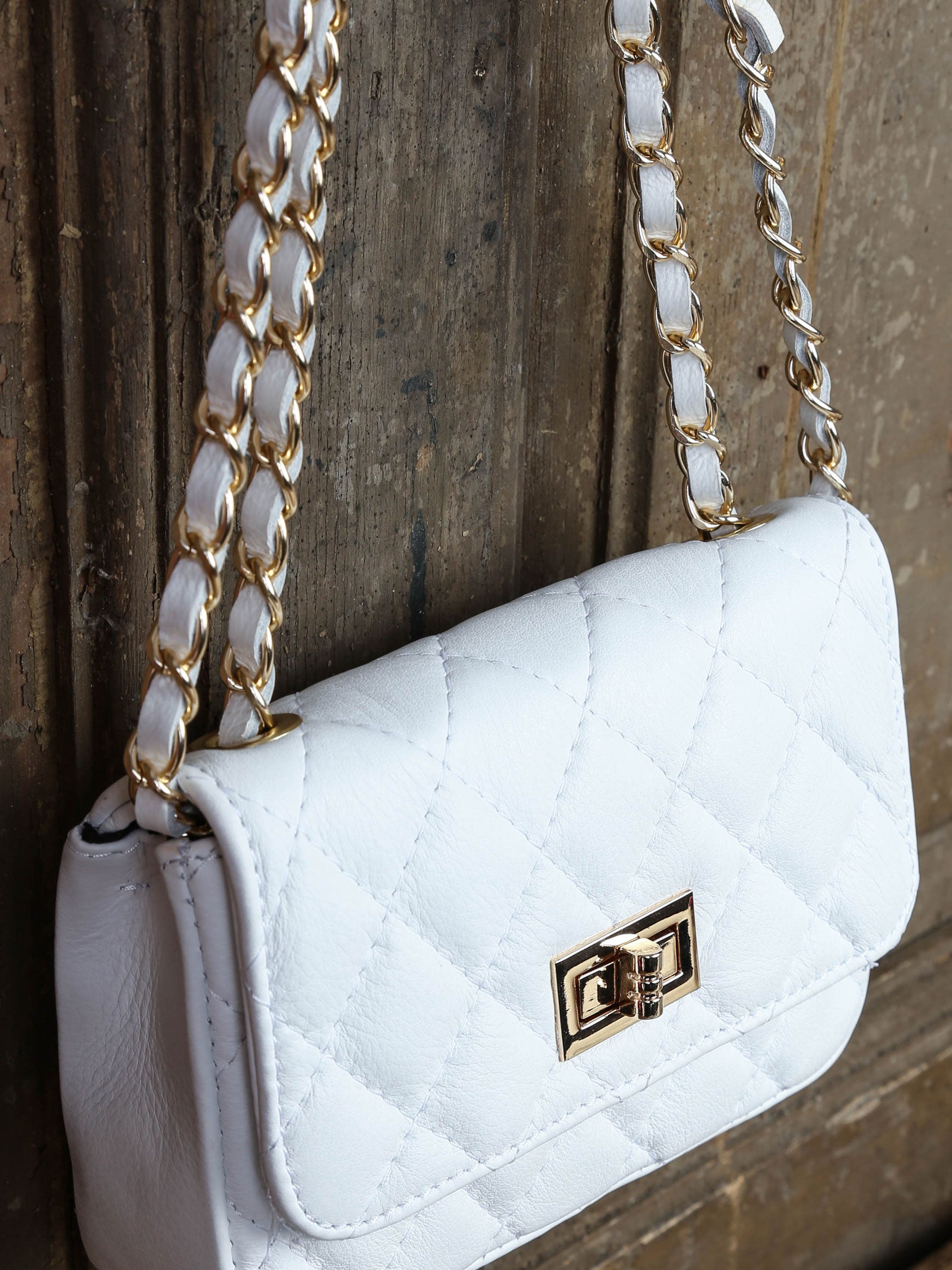Brigita - Chevron Bag White
