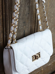 Brigita - Chevron Bag White