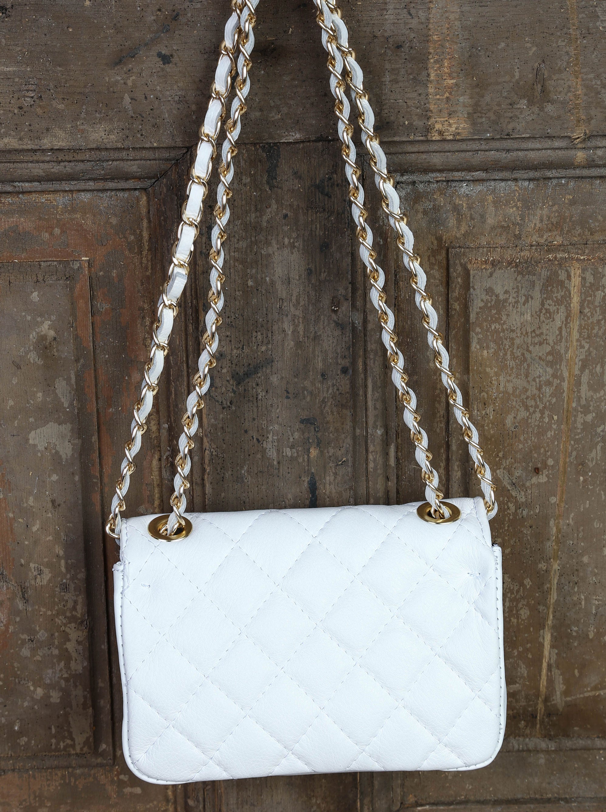 Brigita - Chevron Bag White