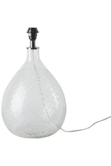 Glaslampe – Buttet – Klar m/håndgravering 49 x 32 cm