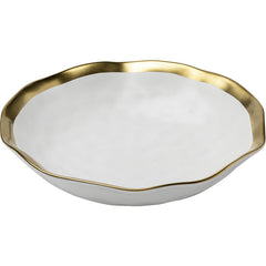 Dyb tallerken med guld kant Ø20 cm Elegant og luksuriøs borddækning