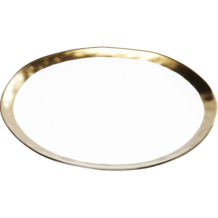 Tallerken med guld kant Ø31 cm Elegant og stilfuld borddækning