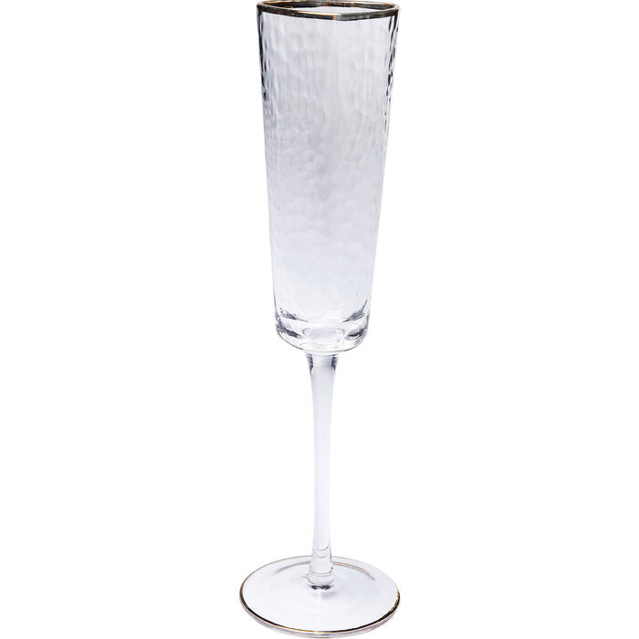 Champagne Glas med guld kant – Hommage