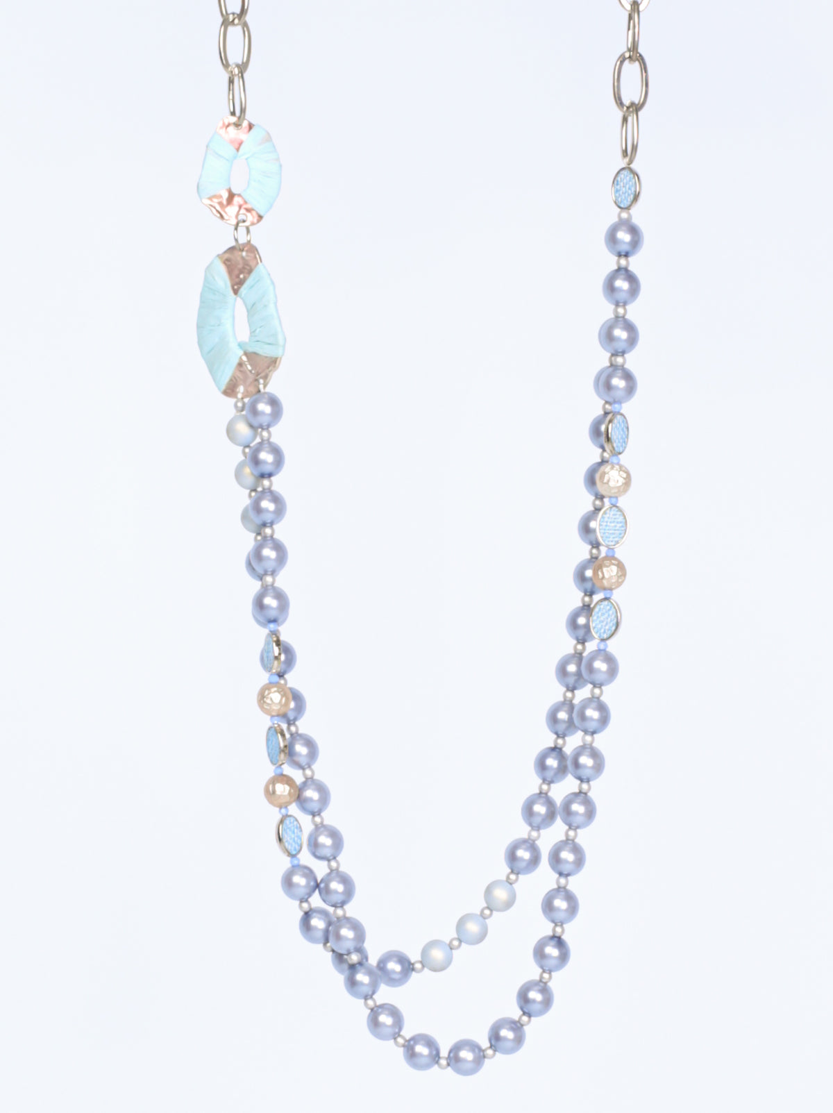 Halskæde m. ovalt vedhæng by Krone 1