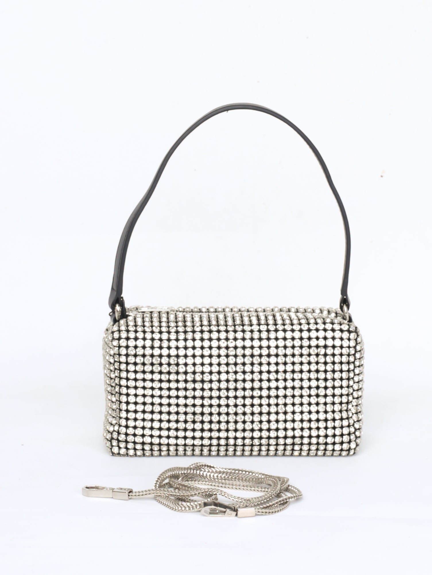 Bling bag with handle and chain