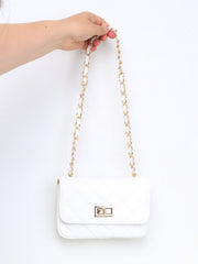 Brigita - Chevron Bag White