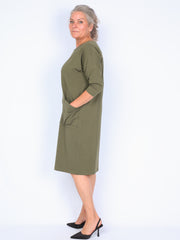 Some dress with large pocket and buttons on the back