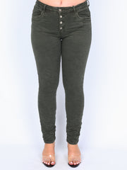 Karostar trousers with bling buttons