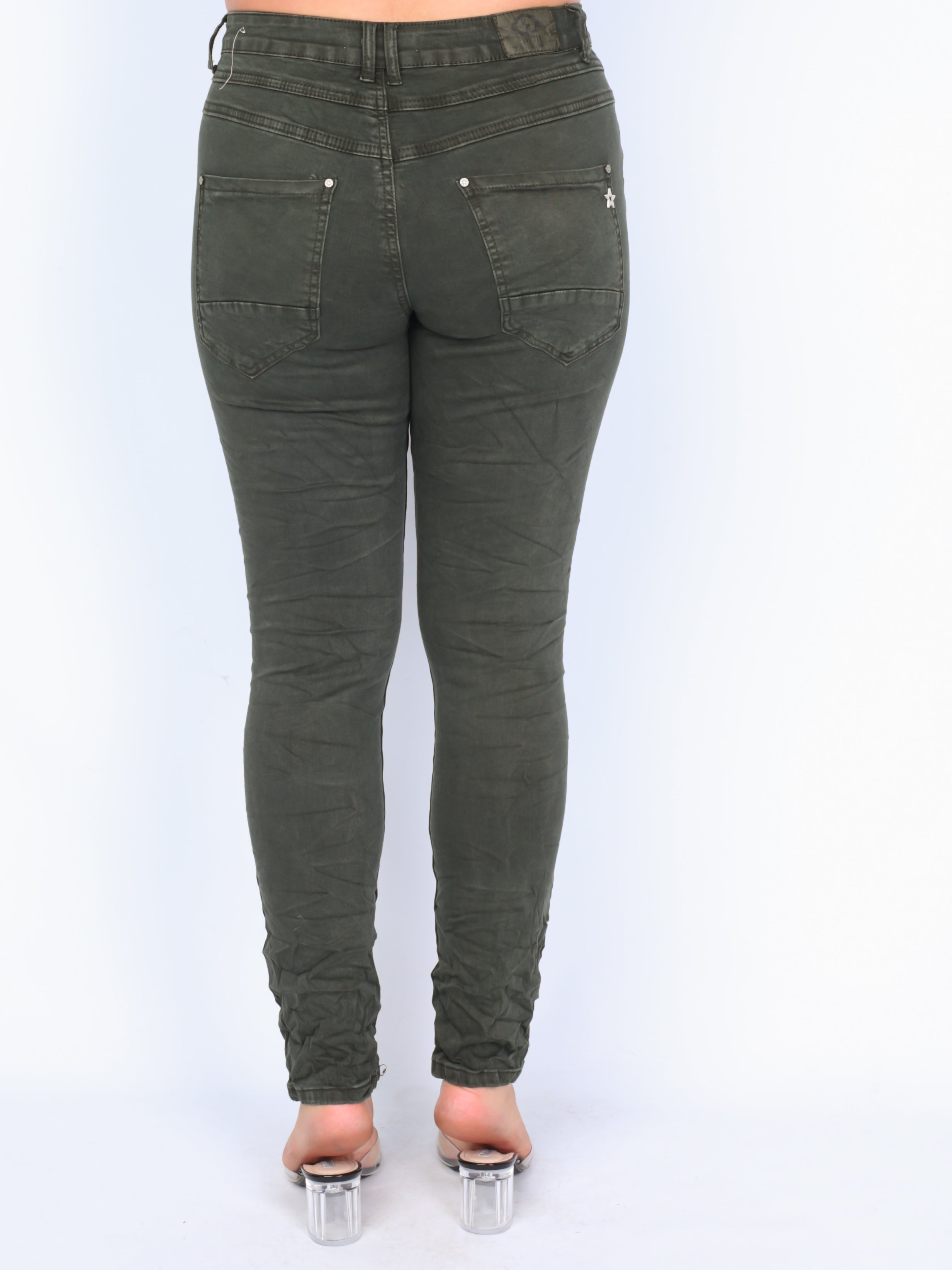 Karostar trousers with bling buttons