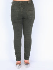 Karostar trousers with bling buttons