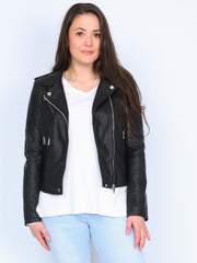 Imitation leather jacket