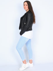 Imitation leather jacket