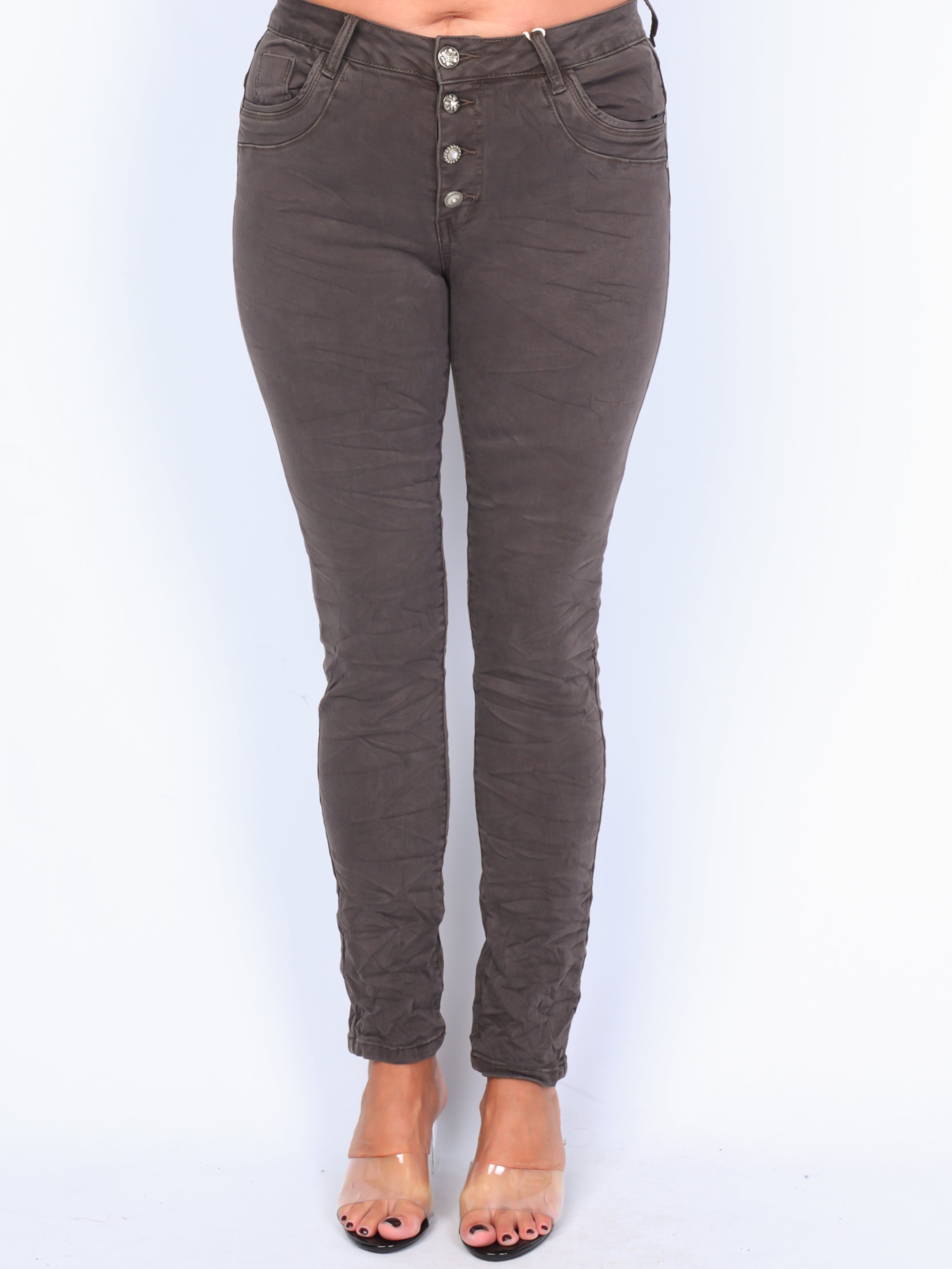 Karostar trousers with bling buttons