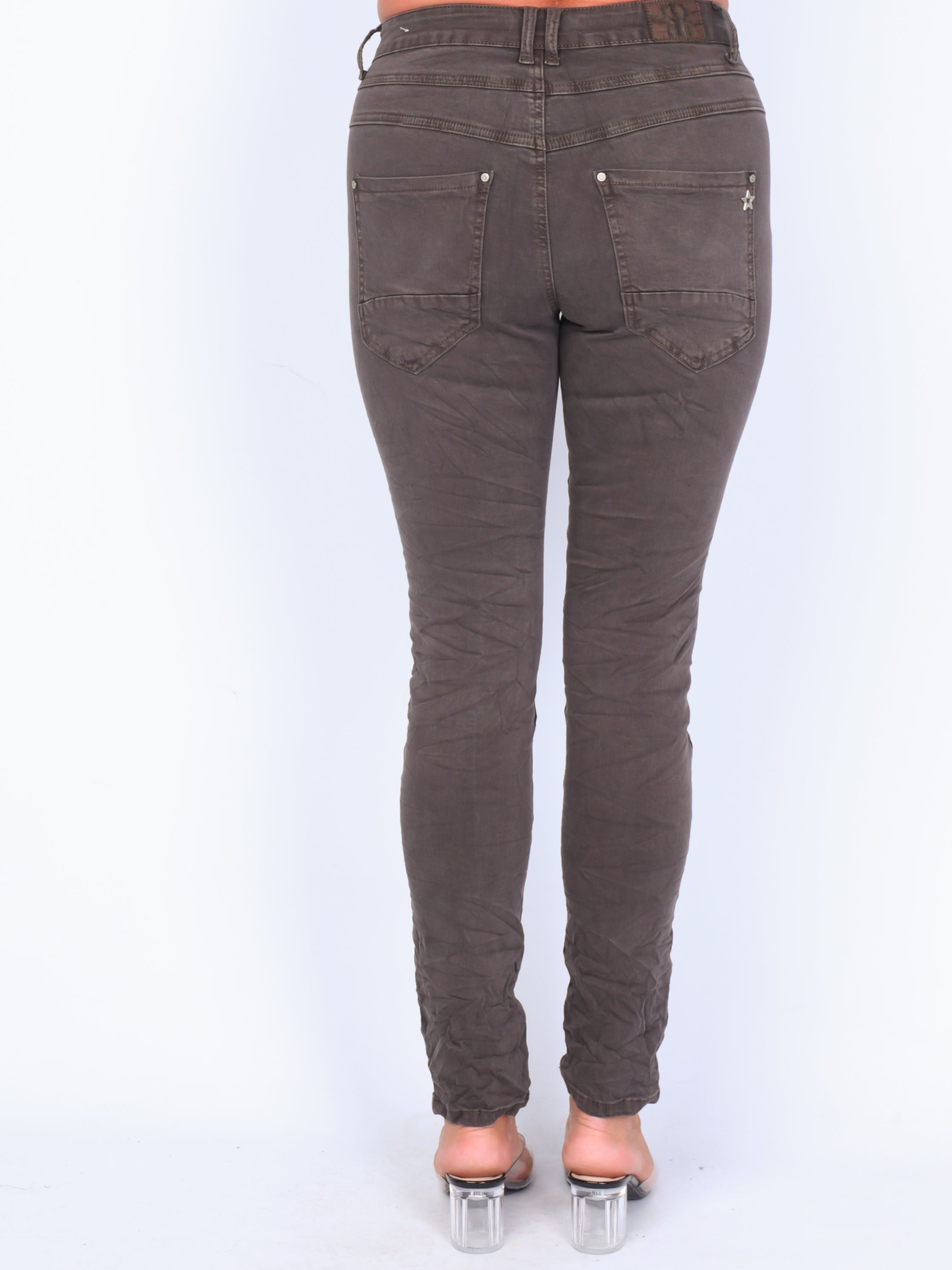 Karostar trousers with bling buttons