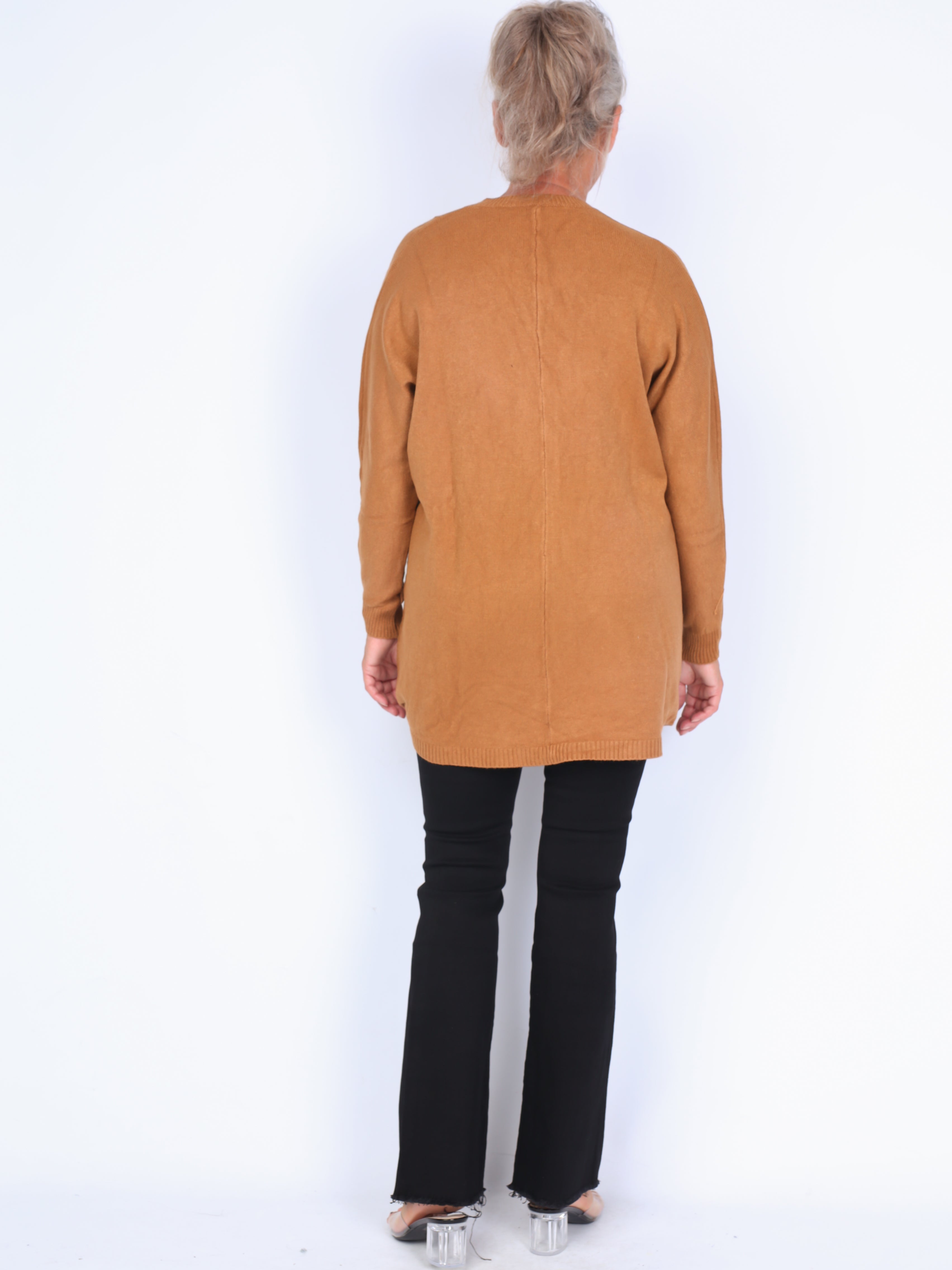 Knitted v-neck blouse Plus Size