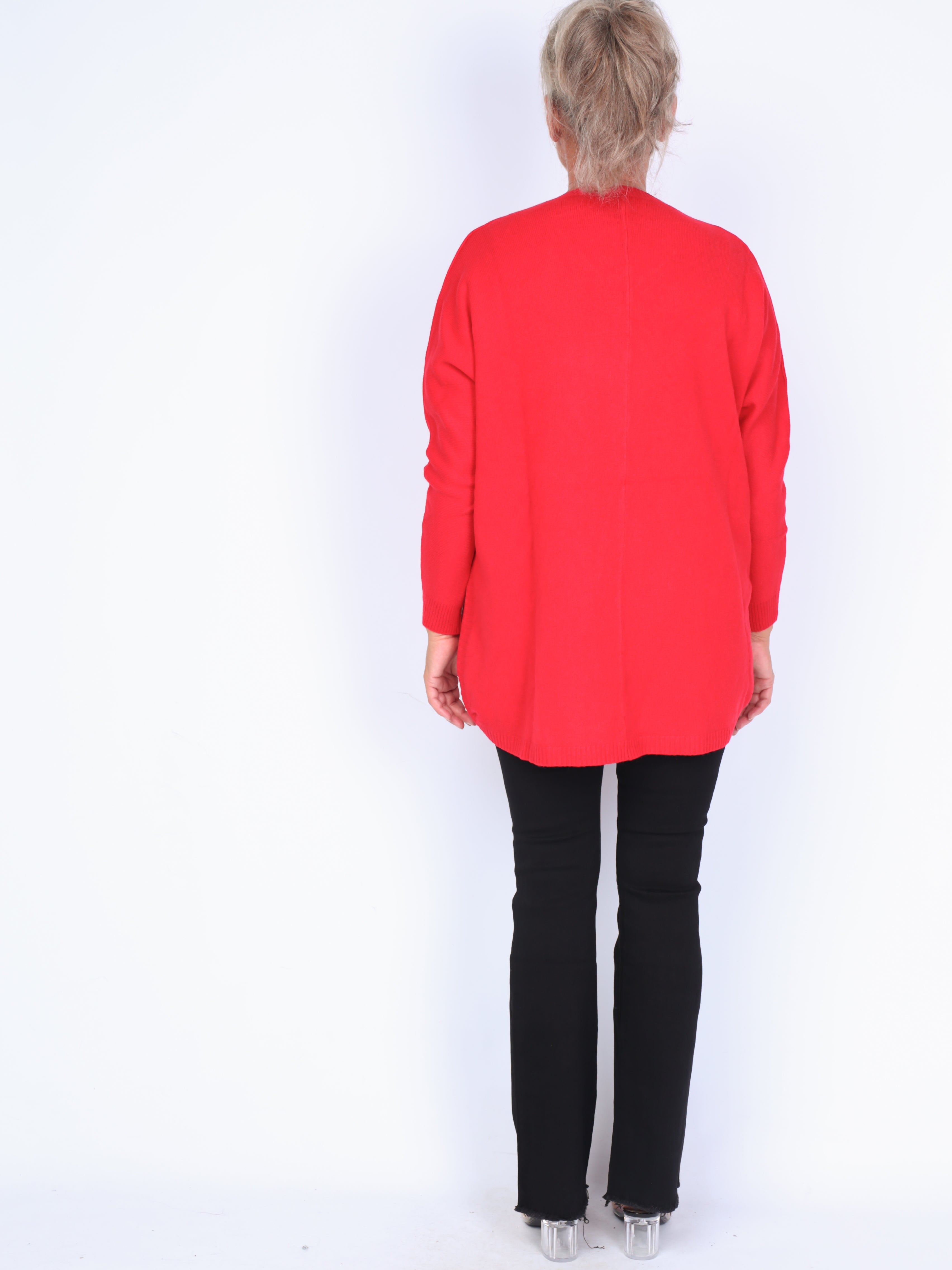 Knitted v-neck blouse Plus Size