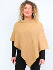 Krone 1 knitted poncho with zigzag