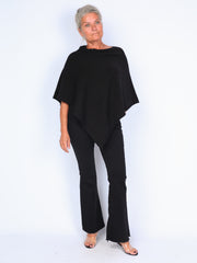 Classic knitted poncho