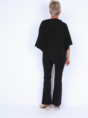 Classic knitted poncho