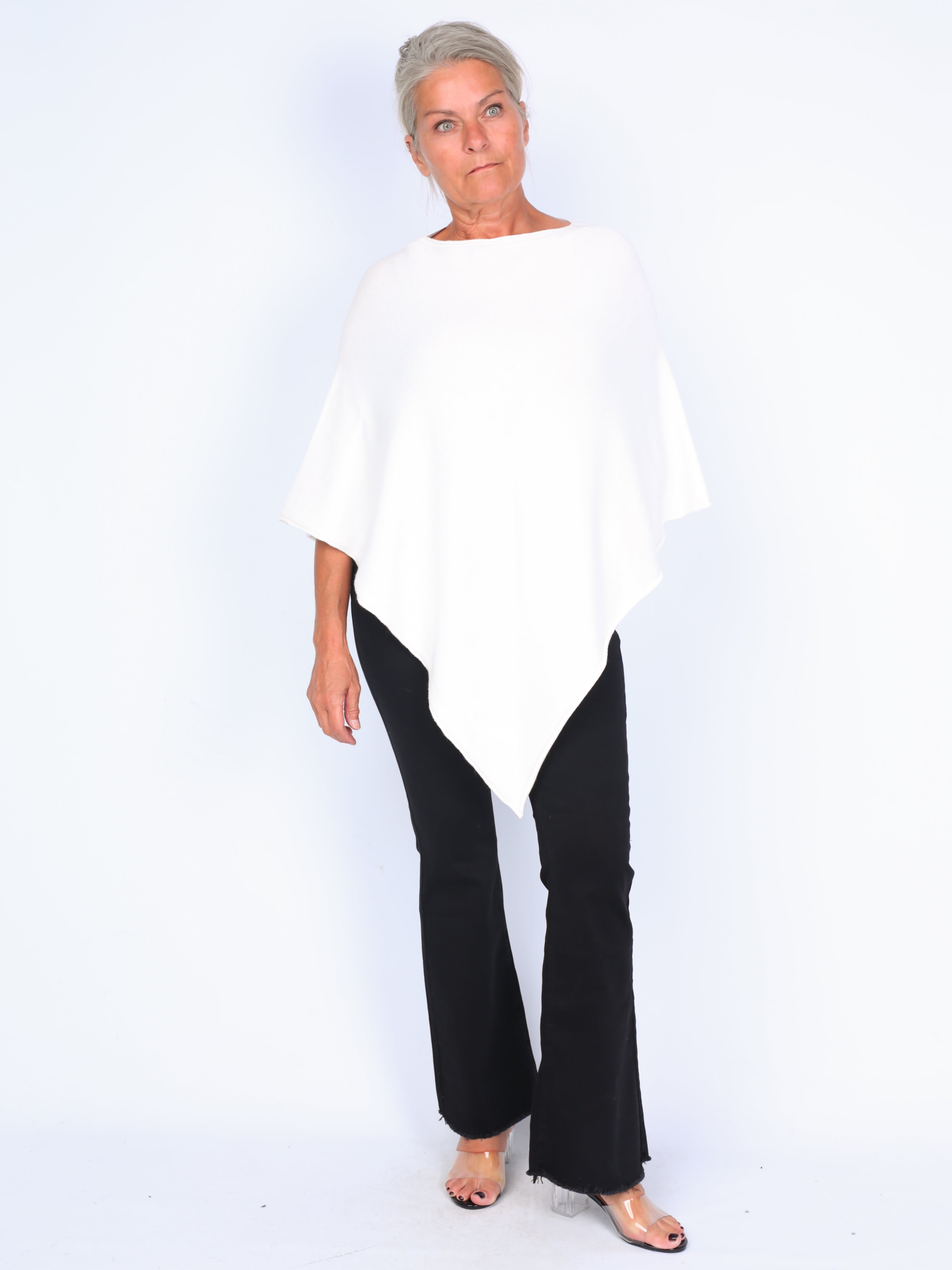 Classic knitted poncho