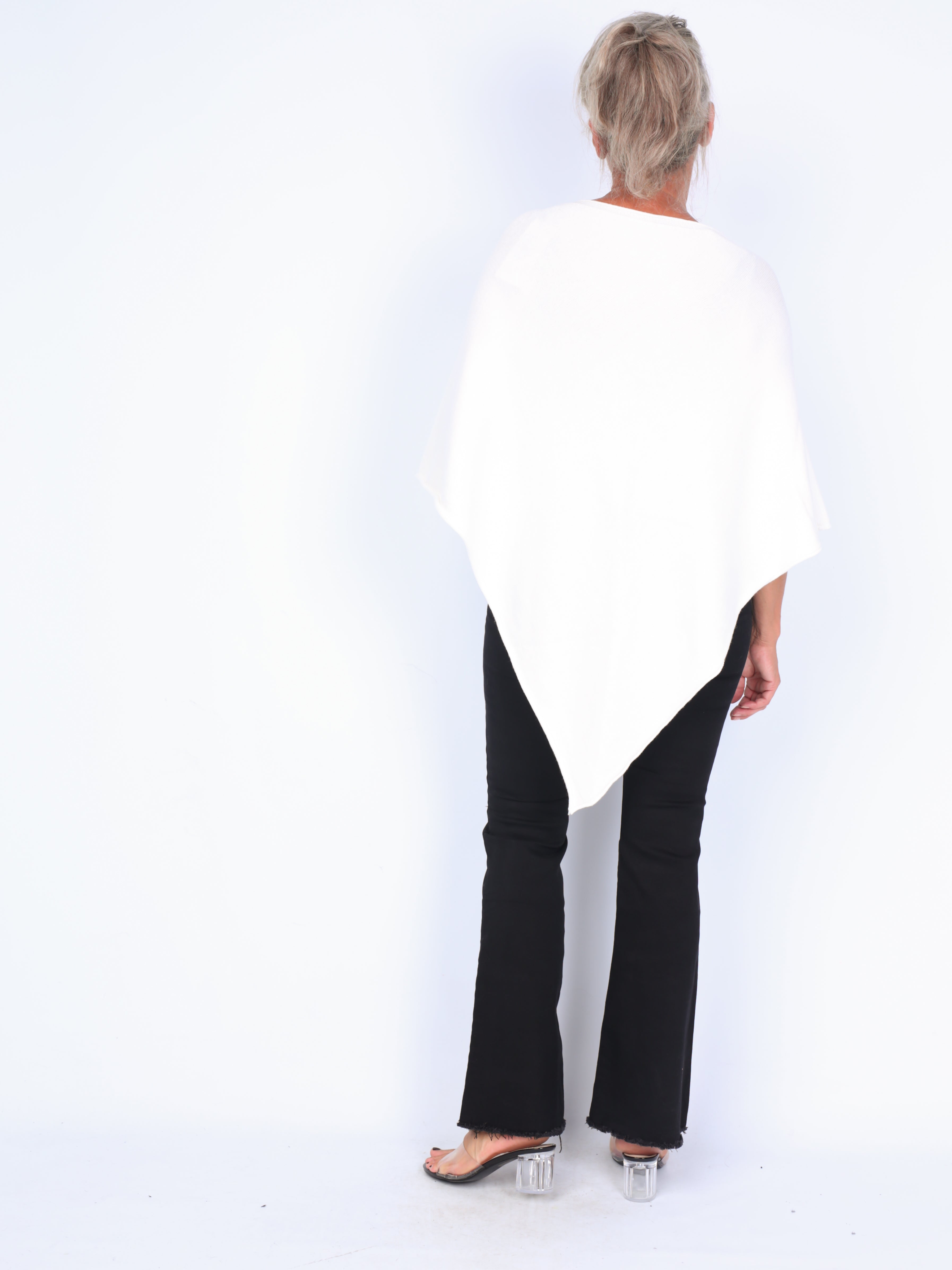 Classic knitted poncho