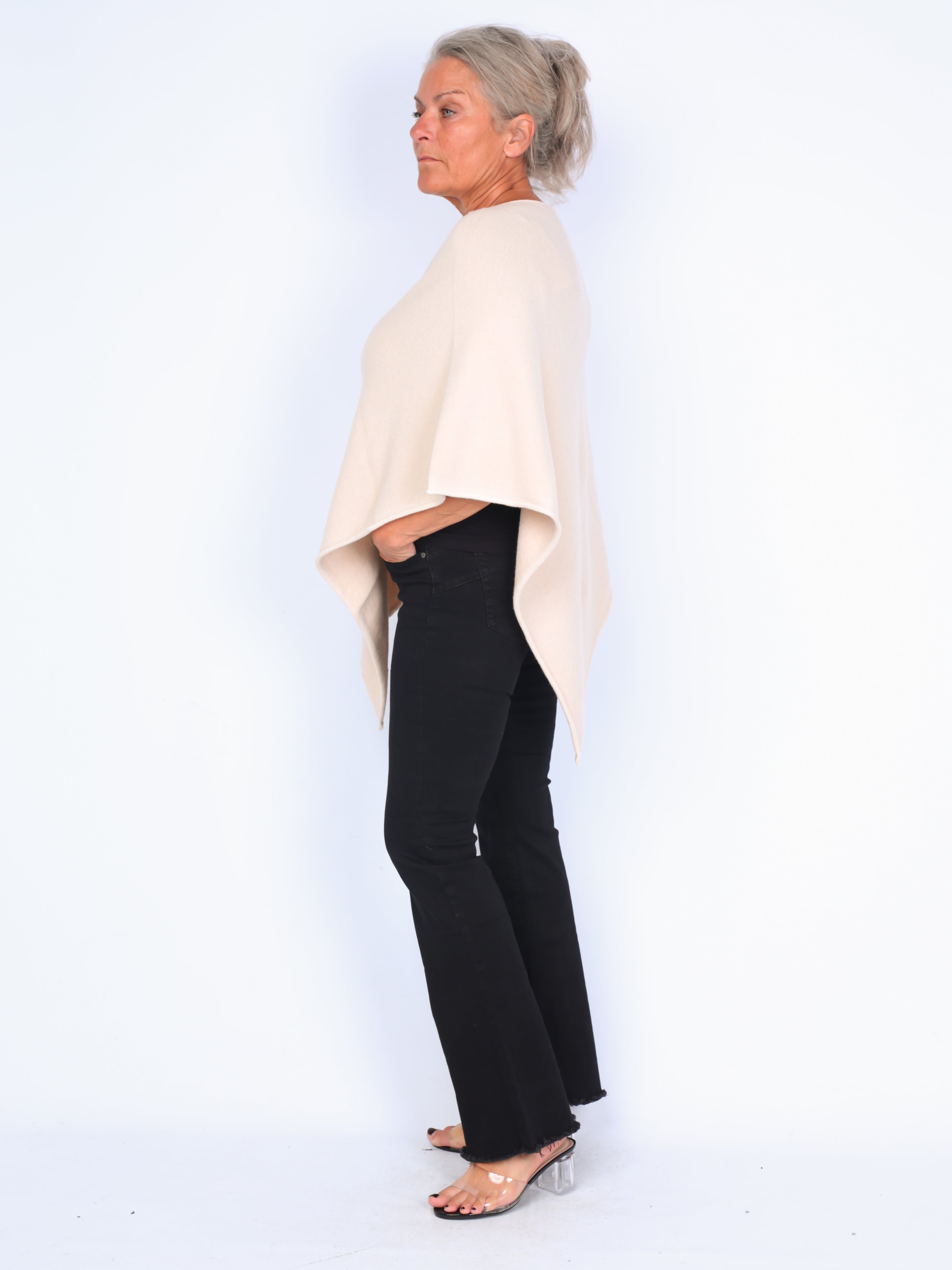 Classic knitted poncho