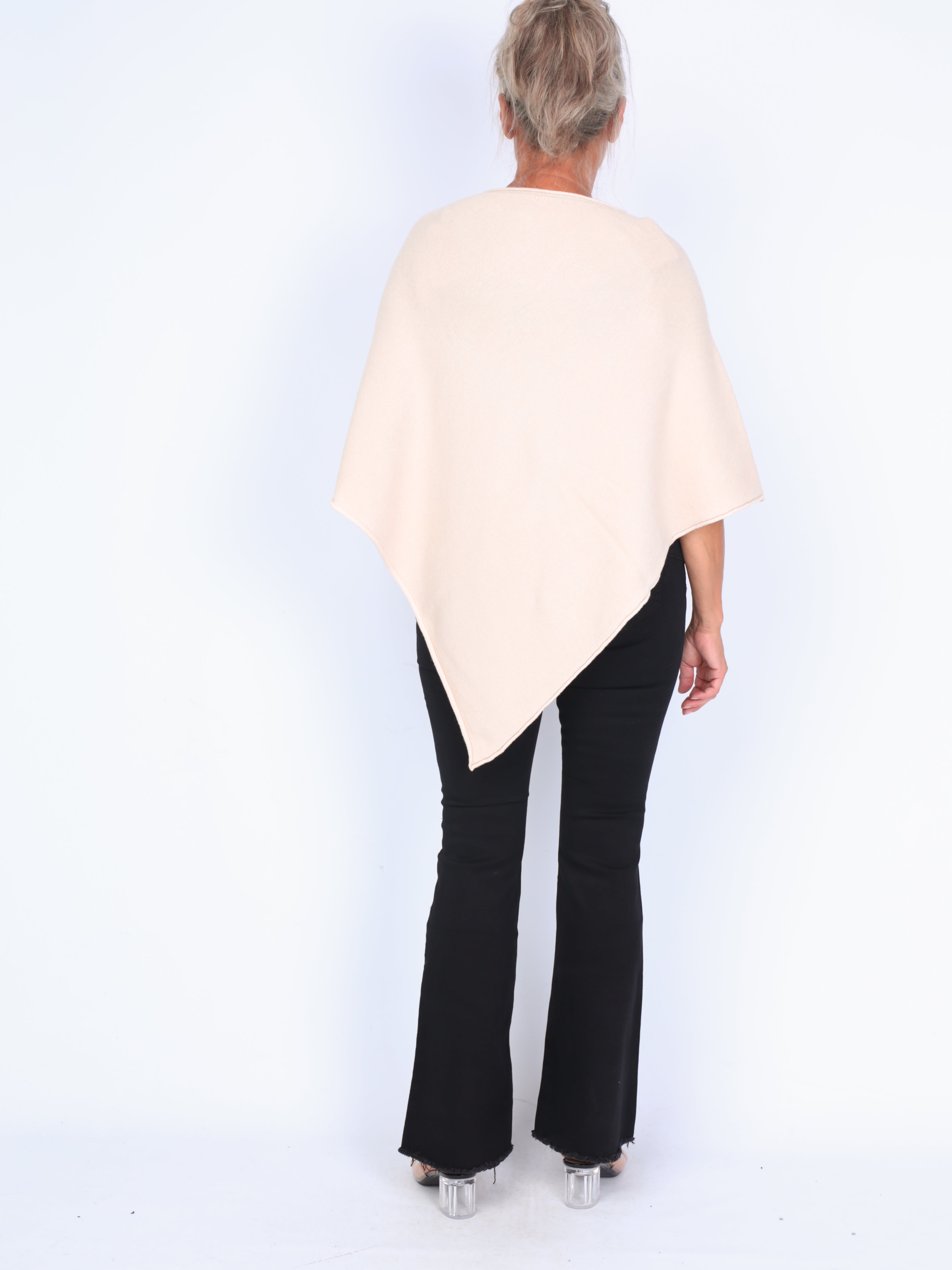 Classic knitted poncho