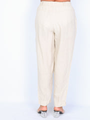Some linen trousers with pockets