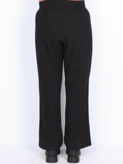 Soyaconcept ribbed trousers with elasticated waist black