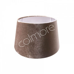 Lampeskærm Half High – Mocha on White 35x30x18 cm Elegant velour skærm