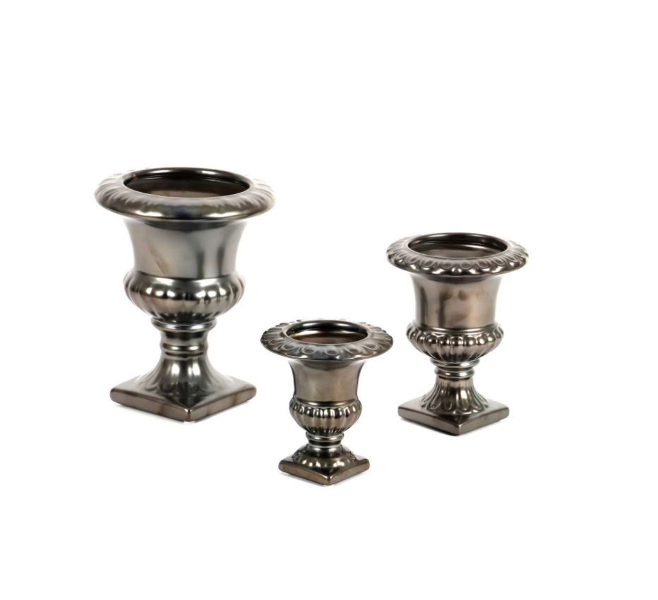 Keramik-Pokal "Thoren" Metal-Black 13x16 cm