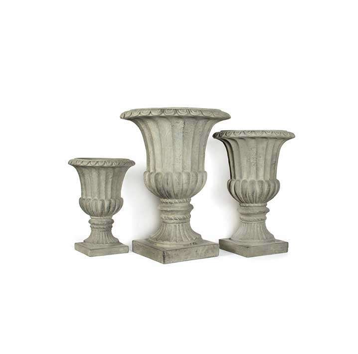 Pokal Pisa i Fibre-stone 35 x H48 cm, Schlamm
