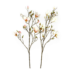 Magnolien 109 cm – Hvid kunstig gren med blomster