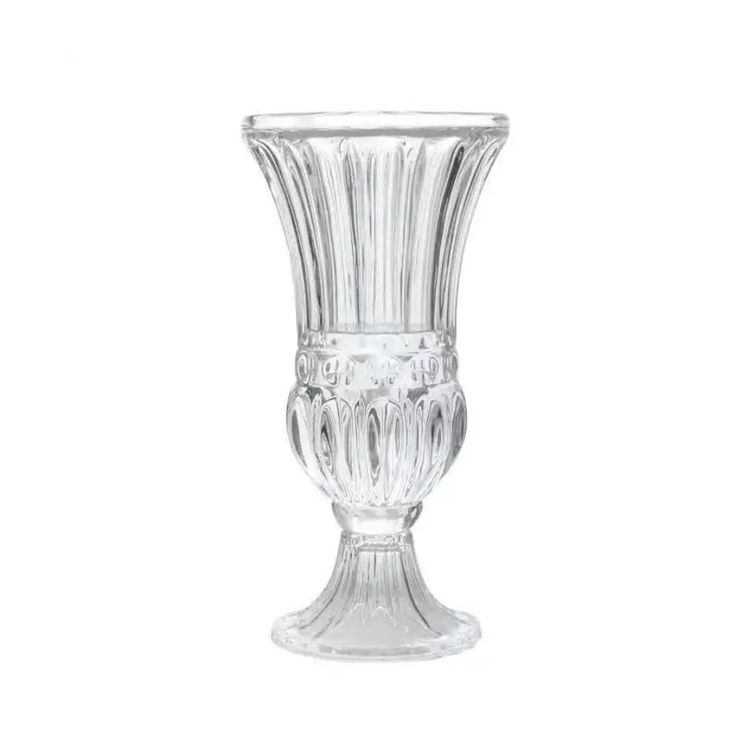 Glas vase med mønster 30cm