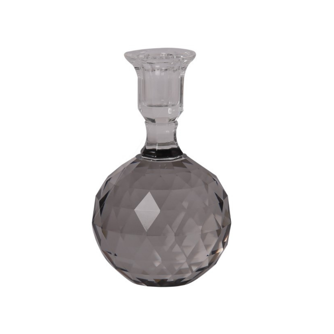 Crystal ball stand w/engravings, grey, 16.5)(01
