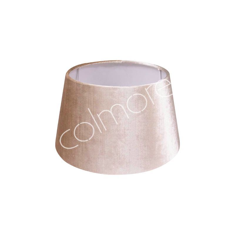 Lampeskærm Venus halvhøj beige på hvid, 30x25x15 cm