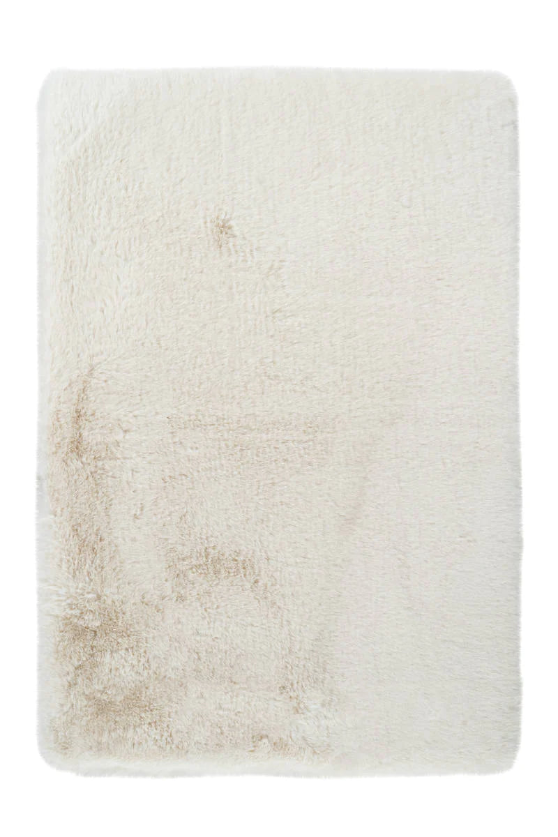 Bademåtte i Imiteret Pels Råhvid, 65 x 100 cm