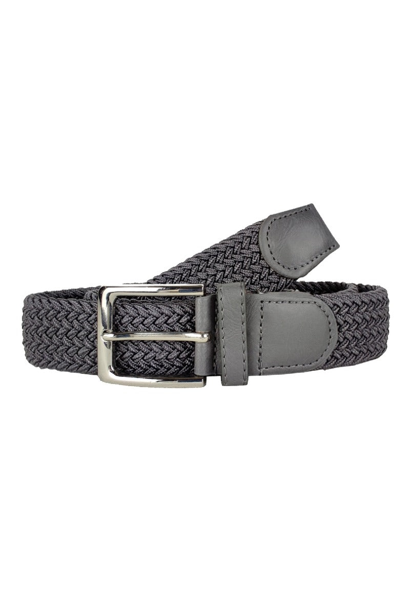 Elastic belt with silver closure