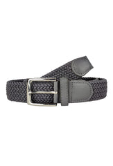 Elastic belt with silver closure