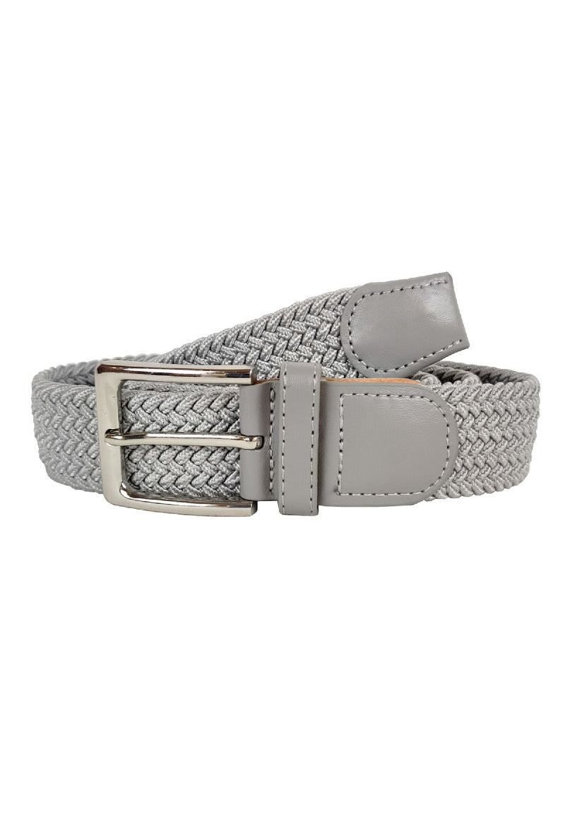 Elastic belt with silver closure