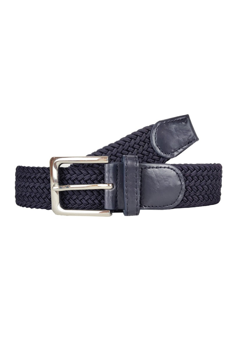 Elastic belt with silver closure