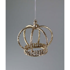 Krone Gold Glas 13 cm – Elegant Julepynt i Guld