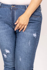 Jeans m. lige ben og huller
