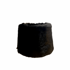 Fur Black Lampshade Elegant sort lampeskærm i kunstpels